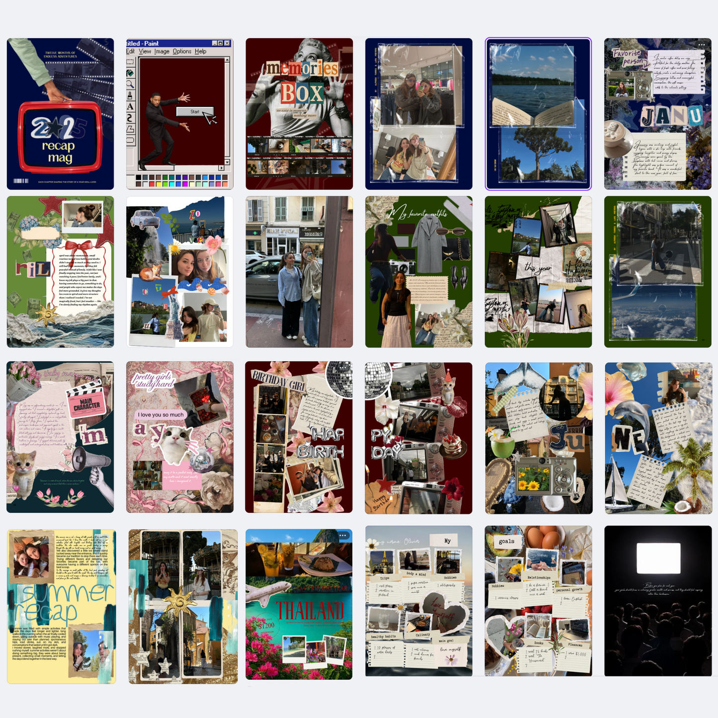 Year Recap Magazine | Journal | Scrapbook | Your Memories in one Magazine