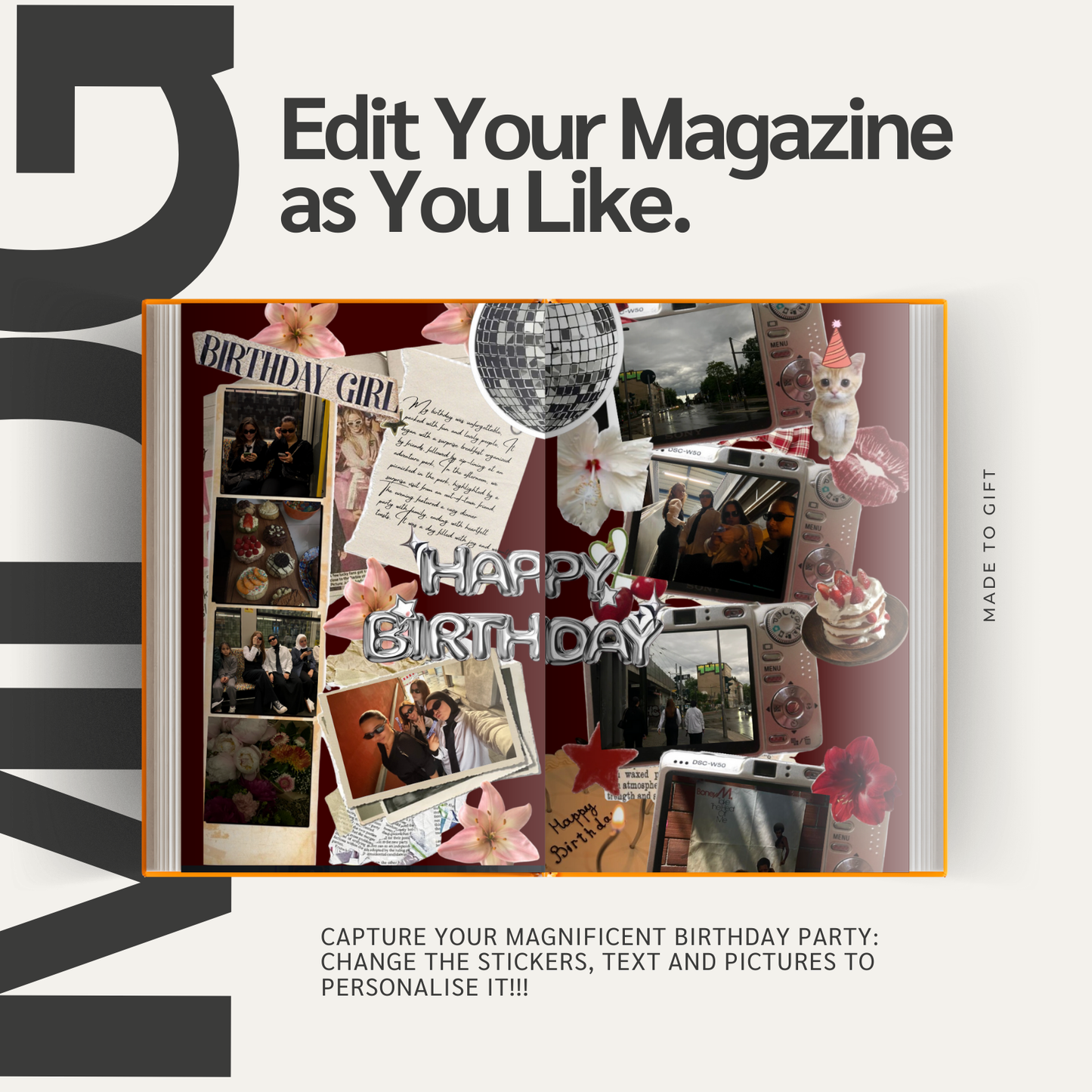 Year Recap Magazine | Journal | Scrapbook | Your Memories in one Magazine