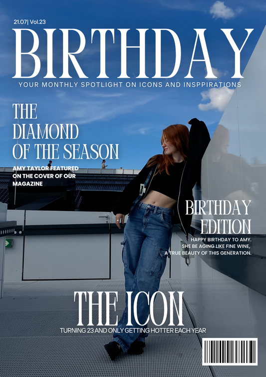 Customazable Birthday Magazine Template - DIY Gift | Personalized Gift | Birthday Keepsake | Editable Digital Template
